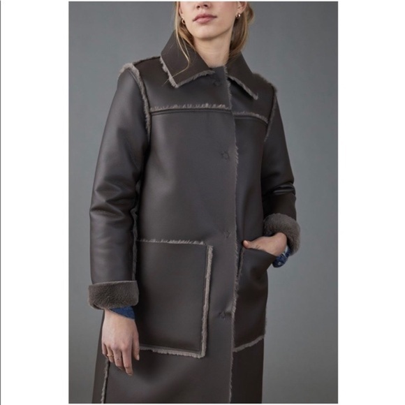 NWT Anthropologie Kerry Reversible Faux Fur Coat​​​ - Picture 5 of 5